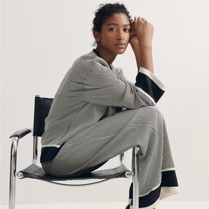 H&M Monochrome Striped Pantsuit